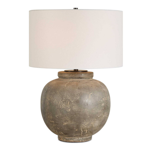 Rock Of Ages Rust Brown Table Lamp - Size: 67H x 48W x 48D (cm) - Contemporary style