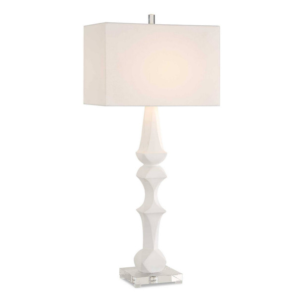 Mayme White Table Lamp - Size: 95H x 43W x 25D (cm) - Contemporary style