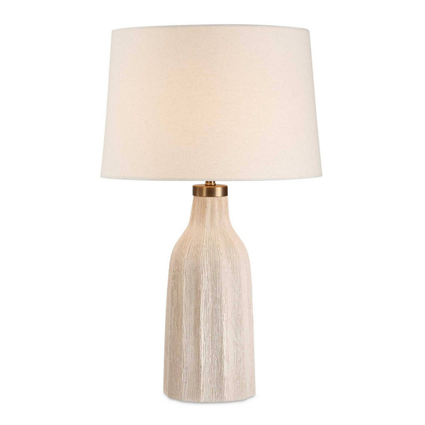 Maddox Textured Off White Table Lamp - Size: 72H x 43W x 43D (cm) - Contemporary style