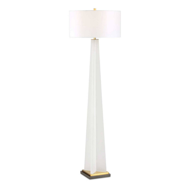 Rosin White Floor Lamp - Size: 168H x 51W x 51D (cm) - Contemporary style