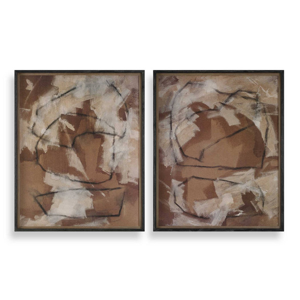 Rush & Dash Framed Prints Set/2 - Size: 107H x 87W x 5D (cm) - Contemporary style