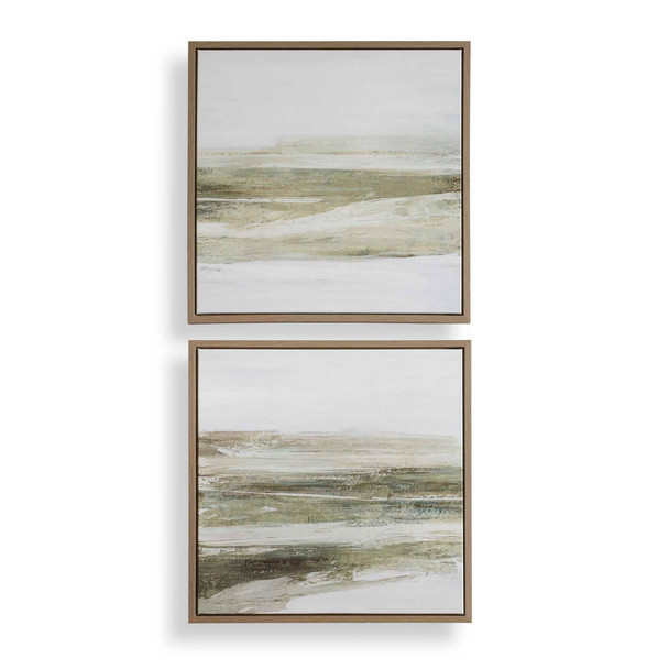 All Of A Sudden Framed Canvases Set/2 - Size: 65H x 65W x 5D (cm) - Contemporary style