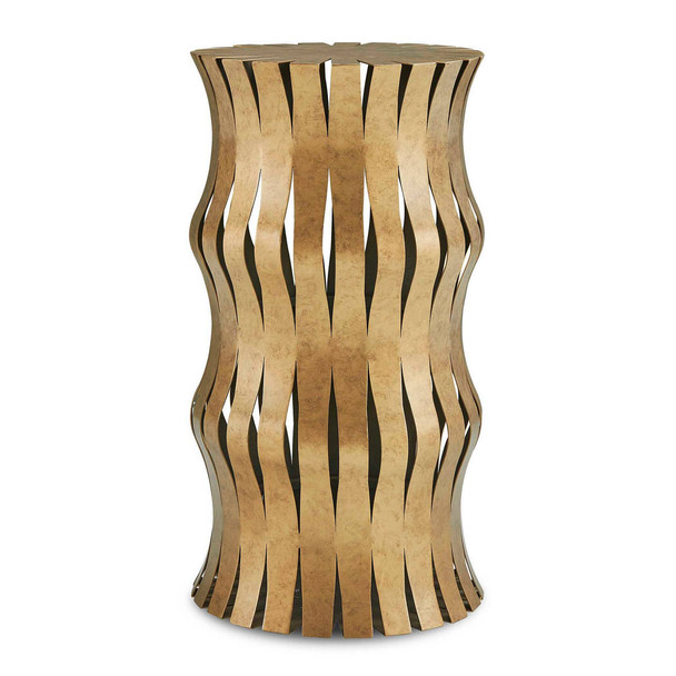 Arida Aged Gold Accent Table - Size: 56H x 30W x 30D (cm) - Contemporary style