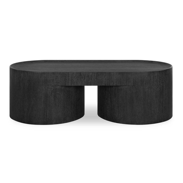 Isbell Black Stained Coffee Table - Size: 41H x 130W x 59D (cm) - Contemporary style