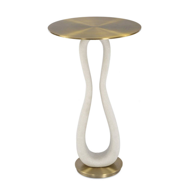 Sonia Modern Brass Accent Table - Size: 59H x 36W x 36D (cm) - Contemporary style