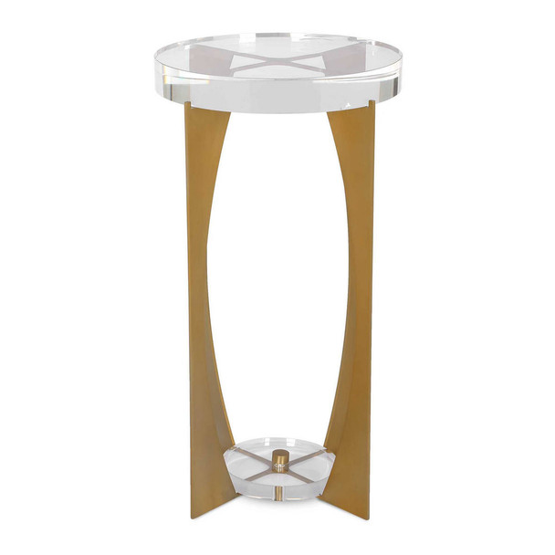 Kolkata Brass Accent Table - Size: 61H x 35W x 35D (cm) - Contemporary style