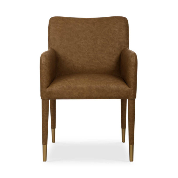 Conifer Camel Dining Armchair - Size: 86H x 58W x 58D (cm) - Contemporary style