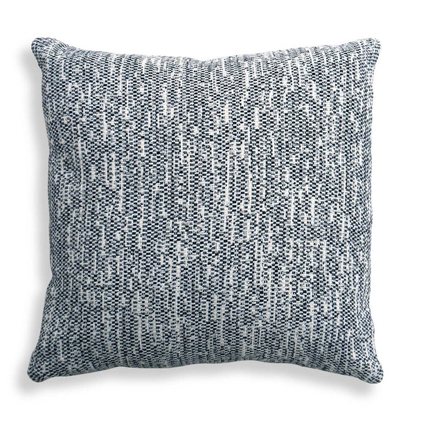 Zenith Indigo Outdoor Pillow - Size: 51H x 51W x 20D (cm) - Contemporary style