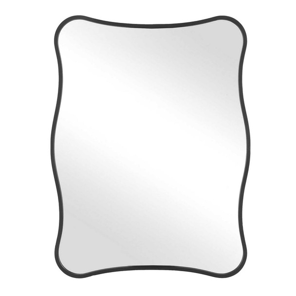 Pavia Black Vanity Mirror - Size: 92H x 70W x 4D (cm) - Contemporary style