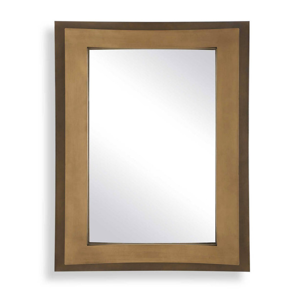 Around The Bend Golden Bronze Mirror - Size: 114H x 90W x 10D (cm) - Contemporary style