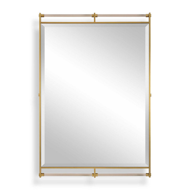 Ripoll Antique Brass Mirror - Size: 116H x 79W x 4D (cm) - Industrial style