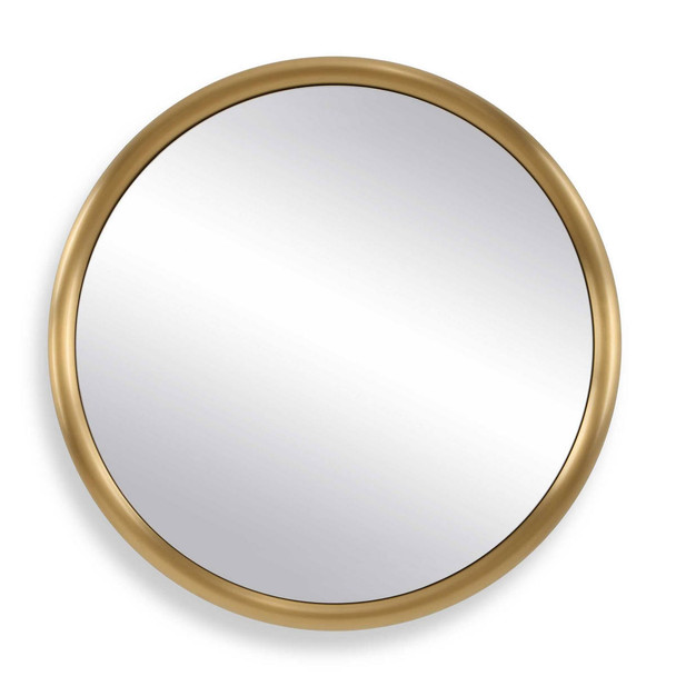 Atkinson Modern Brass Round Mirror - Size: 89H x 89W x 5D (cm) - Contemporary style