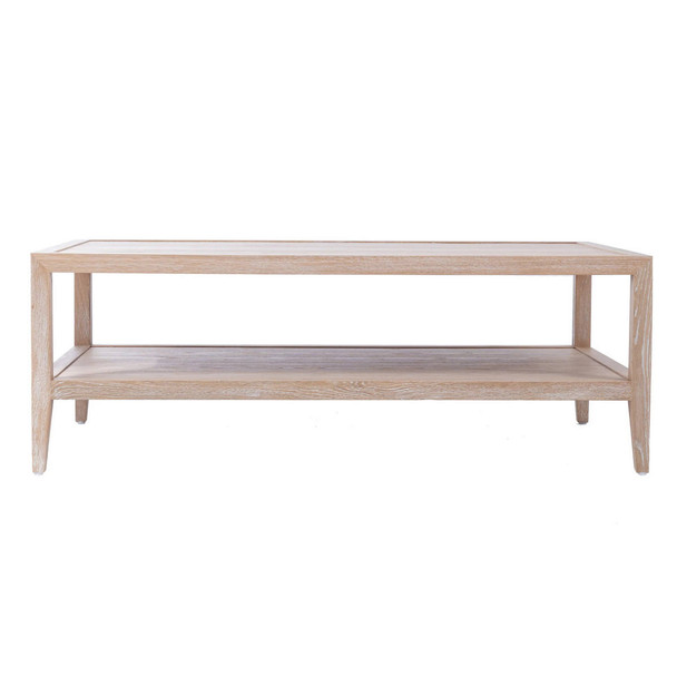 Portland Contemporary Coffee Table Small - Whitewashed Oak - Mid-Century Modern style