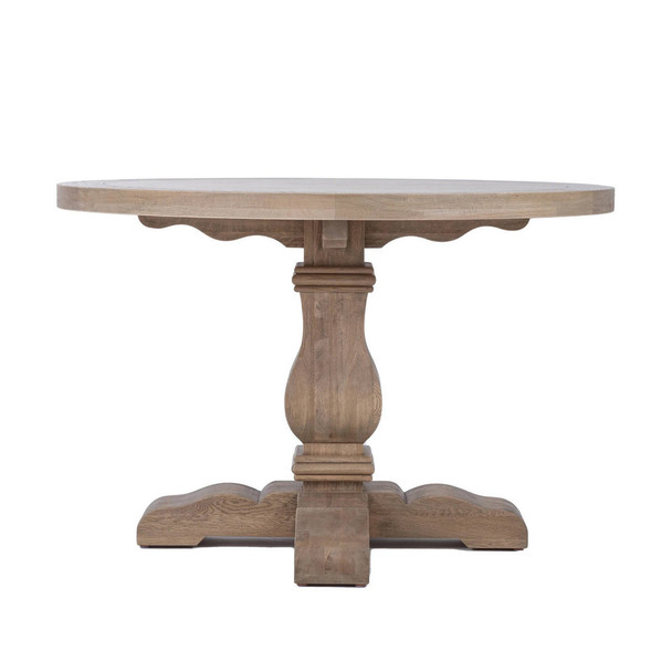 Belfort Round Table 120Cm - Weathered Oak Dining Room Furniture - D1635K-120-105