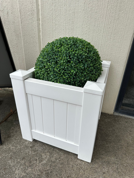 Boxwood Topiary Ball - 40cm Fully Assembled (White Planter not included)