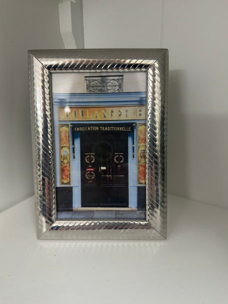 Silver Photo Frame - Rope style - Photo size 8 x 13 cm