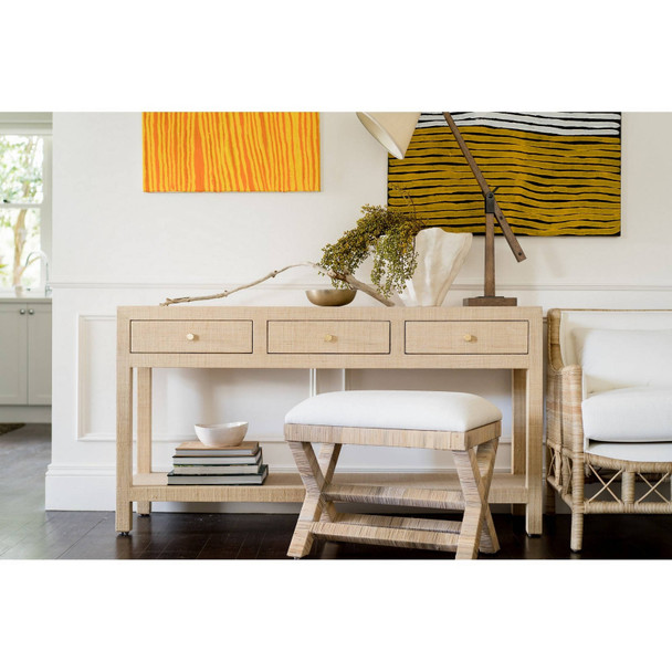 Kagu Console Table w/ Raffia - Raffia Raw - Melbourne, Sydney, Brisbane Mid-Century Modern style Living Room furniture