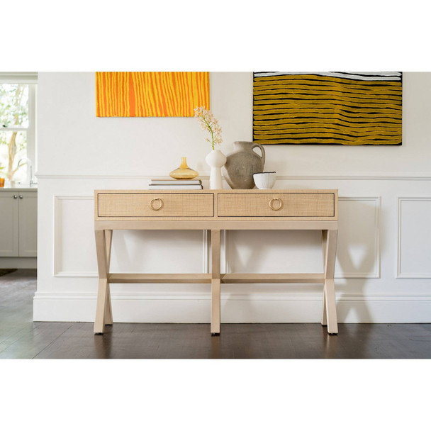 Renoir Console w/ Raffia - Sandbar / Raffia Raw - Melbourne, Sydney, Brisbane Mid-Century Modern style Living Room furniture