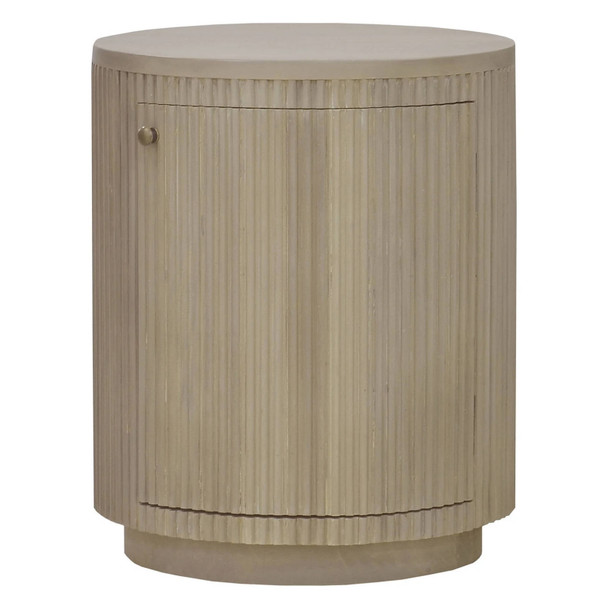 Kraton Small Round Bedside Table - Sandbar - Mid-Century Modern style