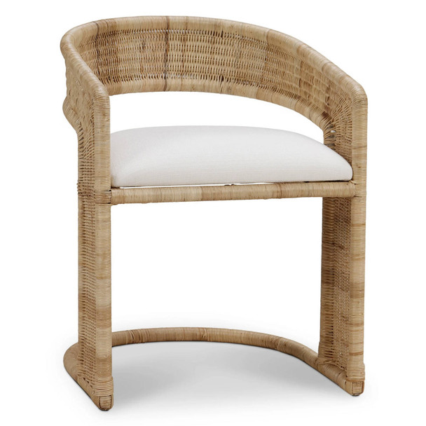 Hampton Rattan Dining Chair - Rattan Natural / Arctic Fabric Dining Room Furniture - 28972RNATSF204