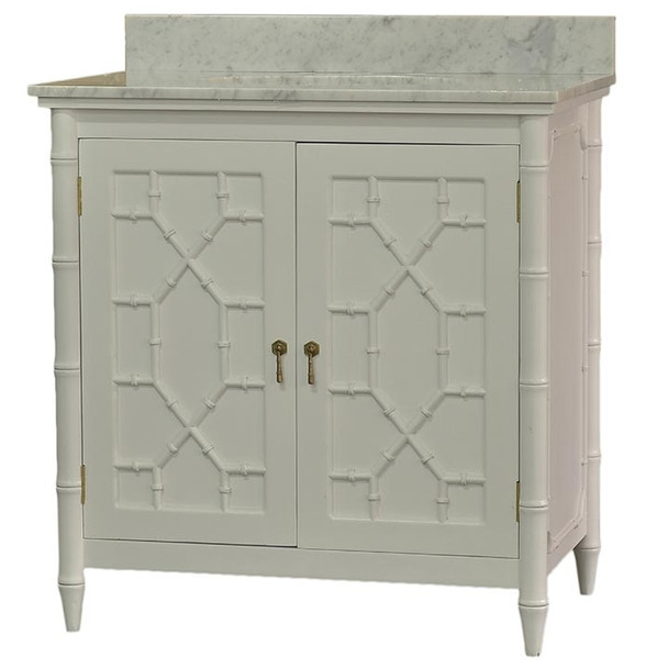 Grosvenor Single Vanity w/ Sink & Marble Top - Size: 101H x 89W x 60D (cm)
