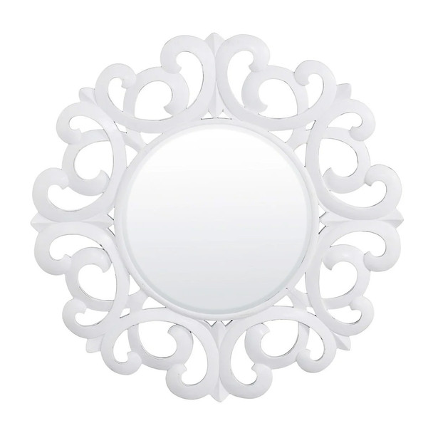 Esquire Mirror - Architectural White Light Distressed - Boho Chic style