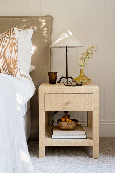 Kagu 1 Drawer Nightstand w/ Raffia - Raffia Raw (28585RFRW)