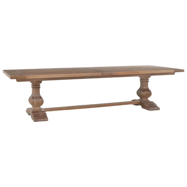 Provincial Trestle Dining Table 2.4m (less Grooves) - Straw Wash - French Provincial style