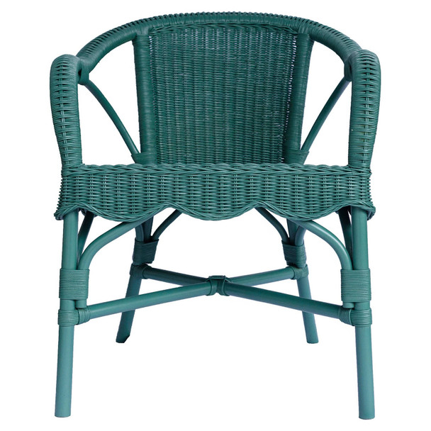 Surabaya Armchair Forest Green - Coastal style