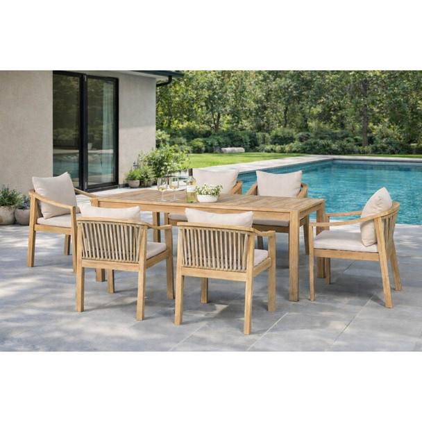 Palmera 7Pc Outdoor Dining Setting w/Covers - MF1007