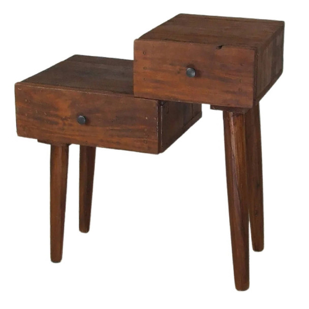 Cube Side Table - Light Brown Living Room Furniture - NK-010BROWN