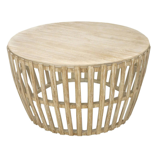 Lagune Coffee Table - Whitewash Driftwood - Boho Chic style