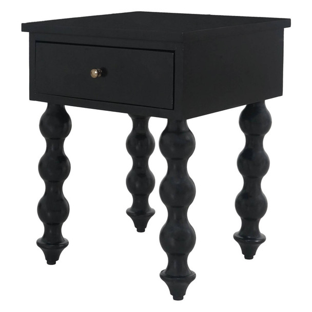Bolan Bedside Table - Black Bedroom Furniture - T-0372BLACK
