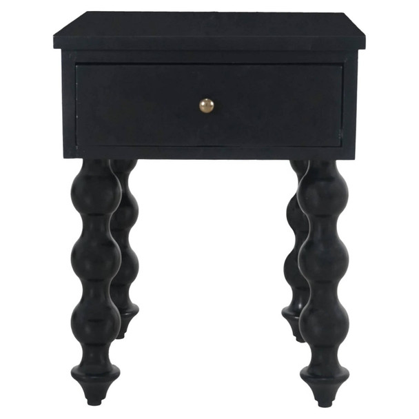 Bolan Bedside Table - Black - Boho Chic style