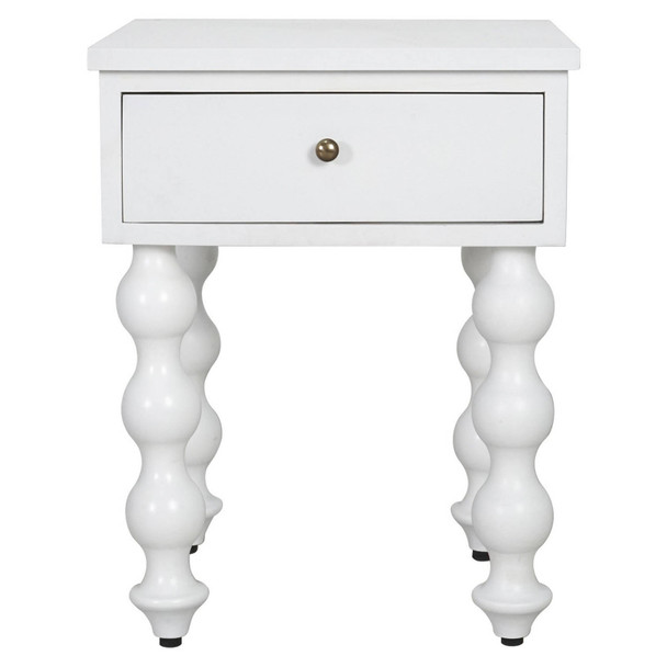 Bolan Bedside Table - White - Boho Chic style