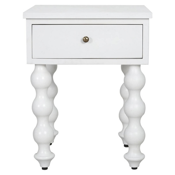 Bolan Bedside Table - White - Boho Chic style