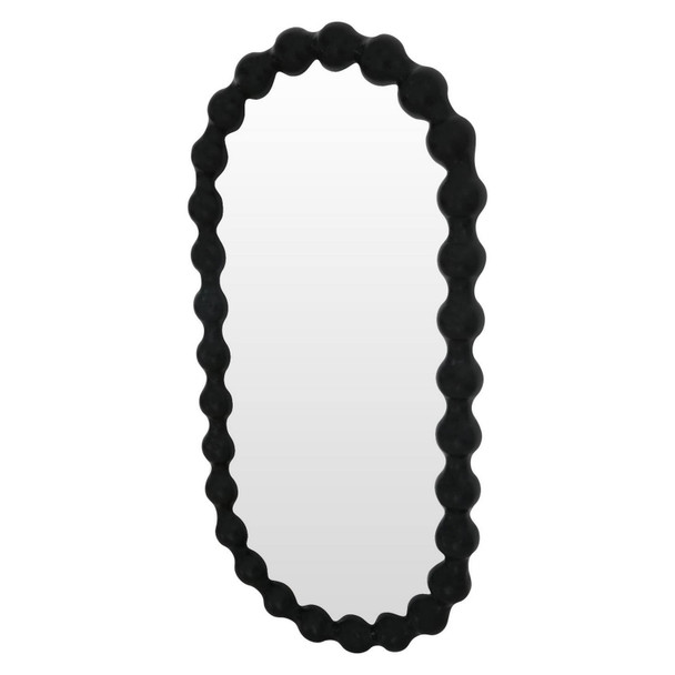 Bolan Oval Mirror - Black  Furniture - T-0374BLACK