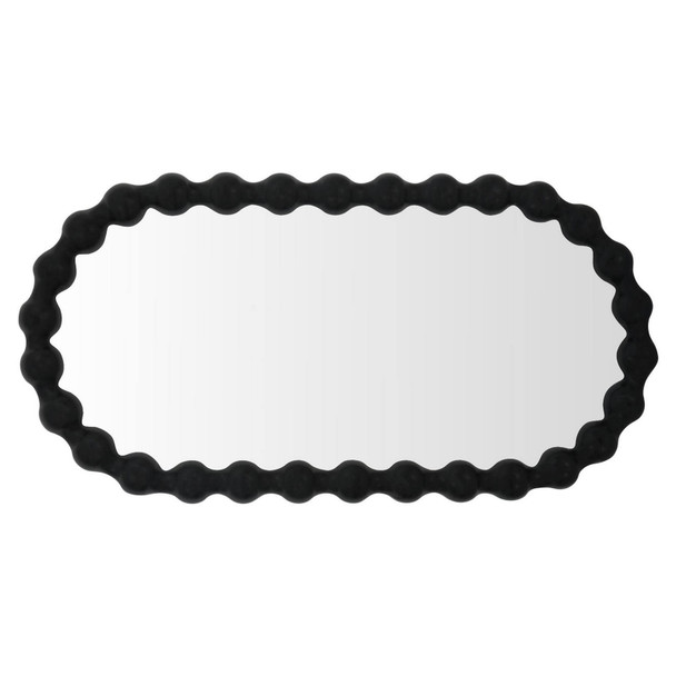Bolan Oval Mirror - Black - Hand made  furniture