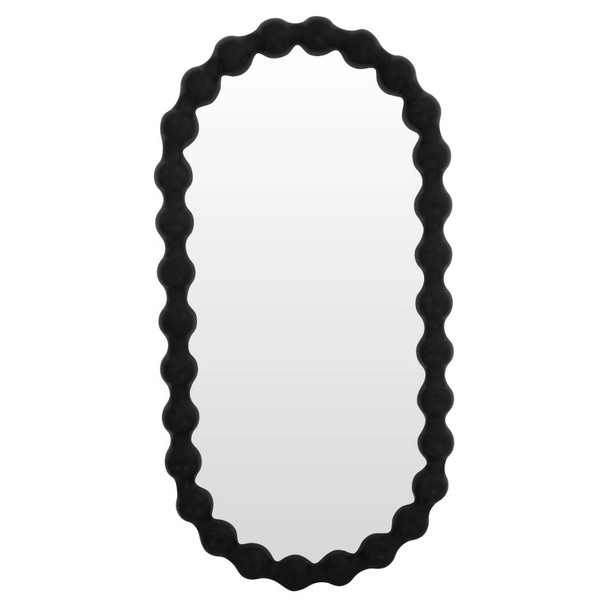Bolan Oval Mirror - Black - Boho Chic style