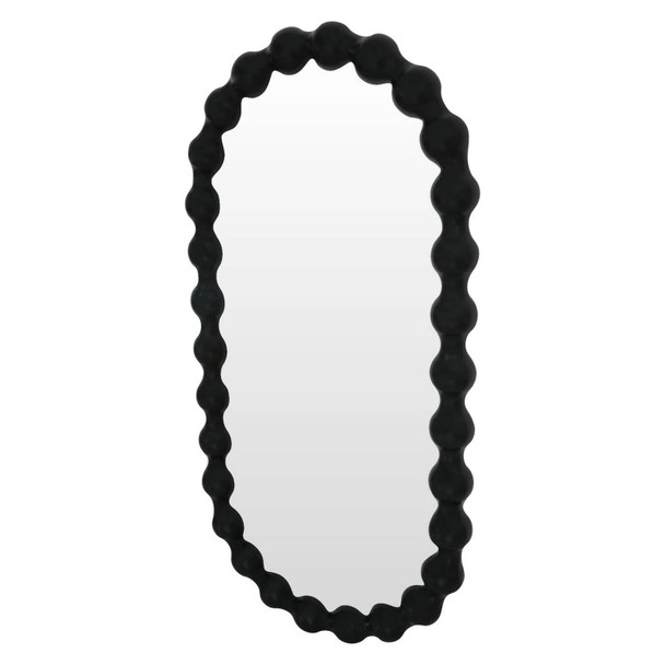 Bolan Oval Mirror - Black  Furniture - T-0374BLACK