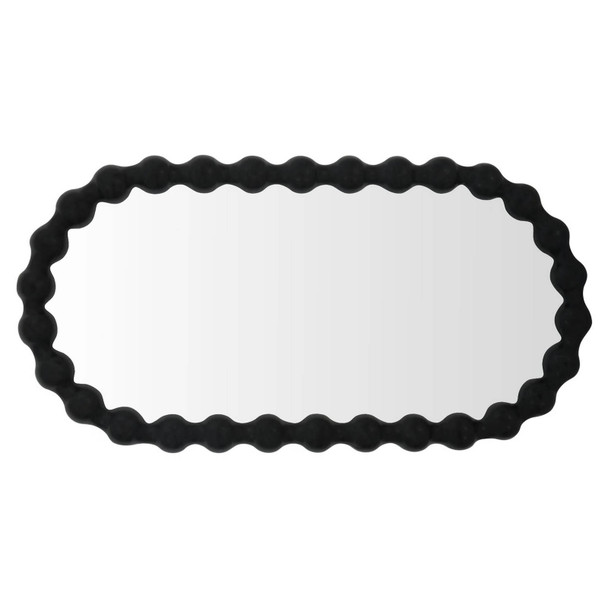 Bolan Oval Mirror - Black - Hand made  furniture