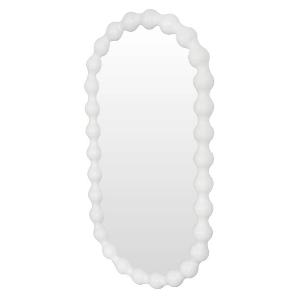 Bolan Oval Mirror - White  Furniture - T-0374WHITE