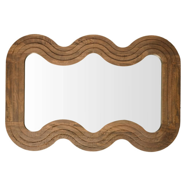 Ripple Oval Mirror-Rustic No1 - Hand made  furniture