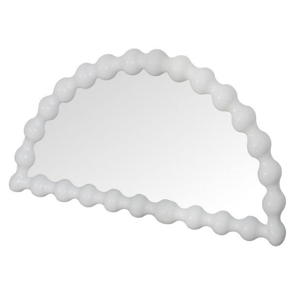 Bolan Halfmoon Mirror - White  Furniture - T-0422WHITE