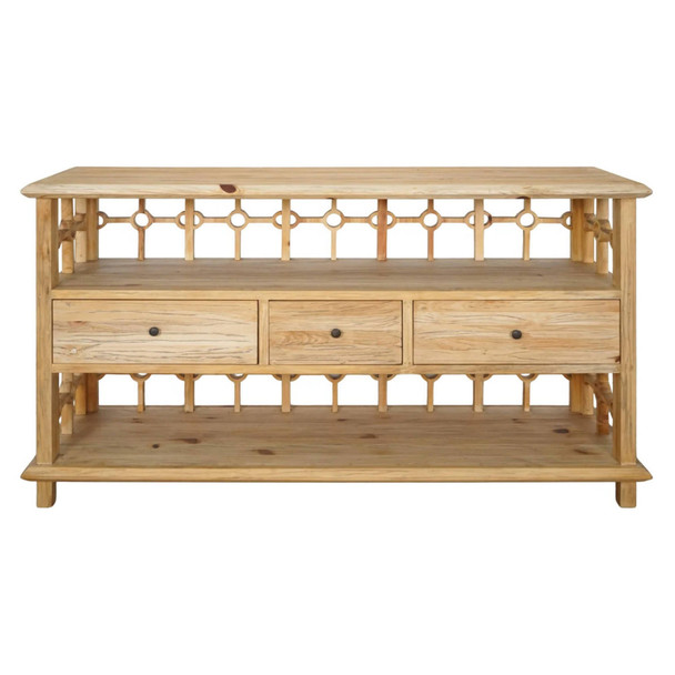 Novato 3Drw Open Buffet - Rustic - Contemporary style