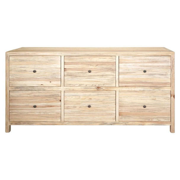 Novato 6 Drw Buffet - Distressed Naturalt - Contemporary style