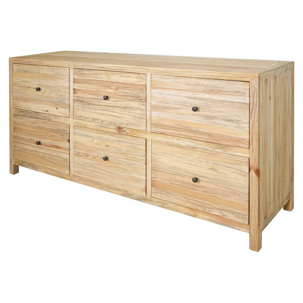 Novato 6 Drw Buffet - Distressed Rustic Dining Room Furniture - T-0491RP
