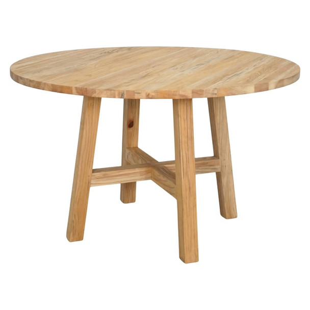 Novato Round Dining Table 120Cm - Distressed Rustic - Contemporary style