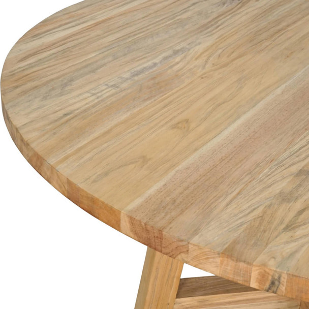 Novato Round Dining Table 120Cm - Distressed Rustic Dining Room Furniture - T-0492RP