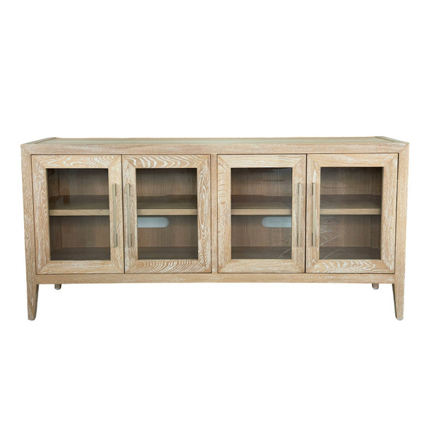 Portland TV Entertainment Unit - Whitewash Oak (ML639-153-CS